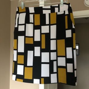 Premise Geometric Print Pencil Skirt